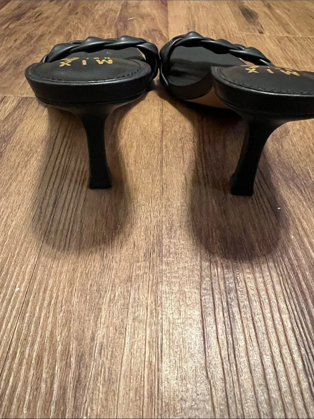 Mix No. 6 Black Braided Slide Mules